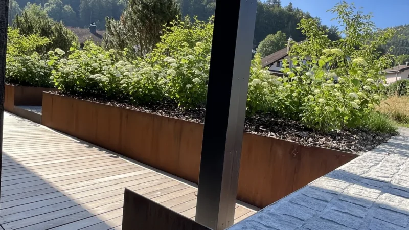 Rehausses en acier Corten